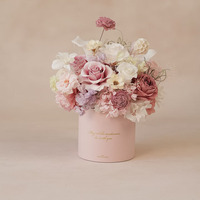 Boîte à Fleurs Ronde Cylindrique Portative en Papier Kraft Biodégradable, Emballage de Luxe Élégant avec Logo Personnalisé pour Cadeau de Mode ou Bouquet