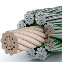 Câble en acier de qualité supérieure pour machine de traction d'ascenseur, 4mm, 6mm, 8mm, 10mm, 13mm, 14mm, pièces de treuil de levage