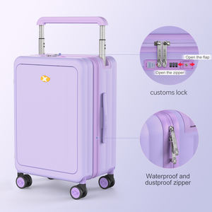 <span class=keywords><strong>Cabine</strong></span> de voyage 20 pouces ABS léger bagage à main extensible poche avant <span class=keywords><strong>valise</strong></span> à roulettes - Product Image 2