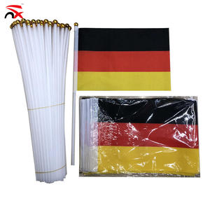 Drapeau allemand à main en gros, 14*21CM, petit drapeau allemand miniature à agiter pour la fête nationale, les élections - Product Image 1
