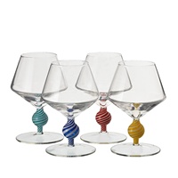 Verres à vin rouge en verre borosilicate de 280 ml avec logo personnalisé, design unique en forme de boule colorée, fournisseur chinois Samyo, pour cadeau
