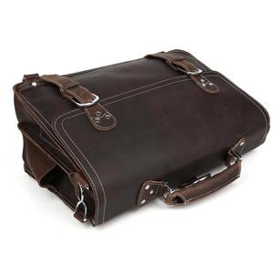 Mallette en cuir de vache rétro pour hommes, sac messager Convertible multifonction 15.6 pouces, offre spéciale - Product Image 5