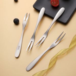 Stainless Steel <b>Forks</b> Multifunctional Tasting Appetizer Cake Dessert Salad Fruit <b>Fork</b> - Product Image 2