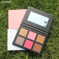 Private Label Vegan Palette de blush sans cruauté Maquillage en gros 6 couleurs en option fard à joues surligneur Palette