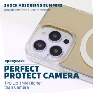 Étui de téléphone portable en résine miroir dorée - Product Image 3