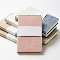 Carnet de notes A6 avec couverture en tissu, journal scolaire kawaii, papeterie personnalisée avec logo imprimé pour étudiants