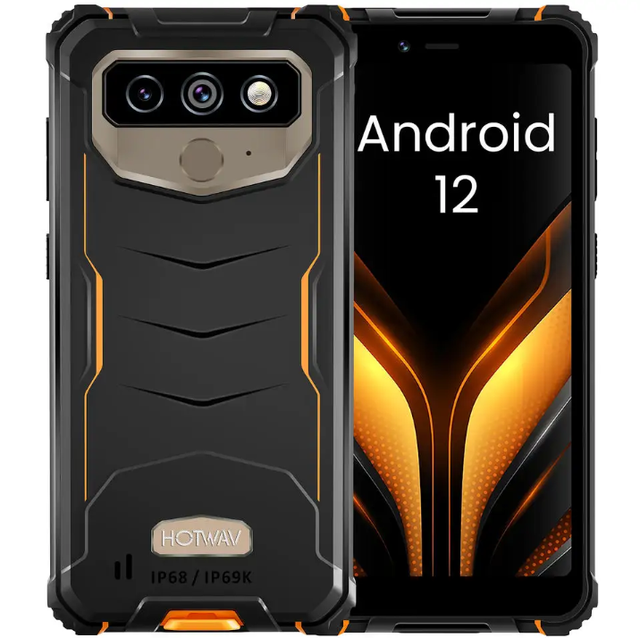 HOTWAV T5 Pro  6.0-Inch Screen Smartphone IP68 Waterproof 7500mAh Dual SIM Card 4+32GB Memory Android 12 Quad Core 4G Phone