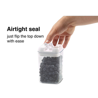 Ensemble de 7 contenants de stockage alimentaire hermétiques pour la cuisine et le garde-manger, en plastique transparent sans BPA, pour l'organisation