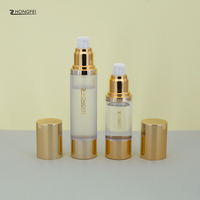 Nouveau produit logo personnalisé 15ml 30ml 50ml 100ml fabricant or aluminium vide bouteille pompe sans air pour récipient cosmétique
