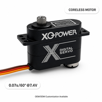Micro Servo 9g sans noyau numérique 3KG à couple élevé, étanche, engrenages tout aluminium 7.4V, vente en gros OEM XQ-POWER S1009D Mini