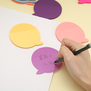 50 feuilles de papier autocollant avec bulles de parole mignonnes, couleurs assorties, autocollants amovibles, marque-pages, blocs-notes, carnets - Product Image 3