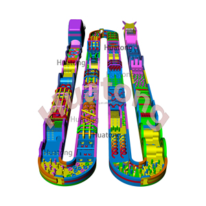 Huatongインフレータブルトランポリン大型バウンスハウス巨大インフレータブルパーク大きな弾む城コンボ障害物コースインフレータブル - Product Image 2