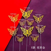 Lot de 10 décorations populaires pour gâteaux en forme de papillon 3D – Outils de décoration pour fêtes, mariages et anniversaires