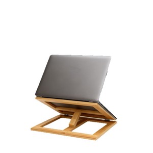 Bamboo Laptop Stand Adjustable Foldable Portable <b>Desktop</b> Height For Office Study Use - Product Image 5