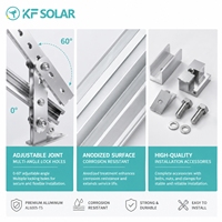 Support de montage de panneau solaire réglable anodisé KF SOLAR avec résistance au vent de 60 m/s pour l'installation sur toit et au sol