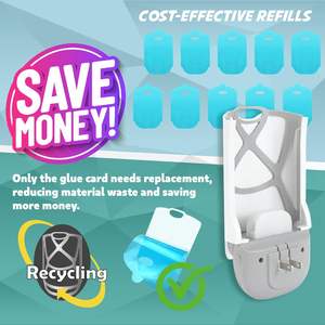 モスキートキートキラーランプ,屋内非毒性粘着トラップ,小型ナイトライト付きの多機能フライング昆虫トラップ - Product Image 4