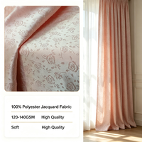 Fabricant Direct Tissu Jacquard 100% Polyester à Motif Délicat Occultant pour Rideau de Fenêtre de Salon et Chambre à Coucher