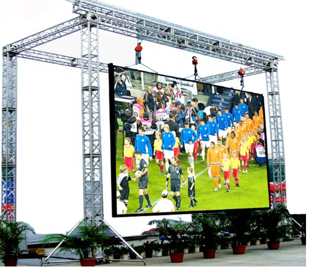 P3.91 Led luar ruangan Video dinding luar ruangan layar iklan led 500x500mm video panel dinding sistem lengkap