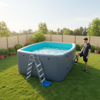 Hochwertiges PVC-Drop-Stitch-Material Maßgefertigter Pool Tragbarer Outdoor-Familienpool Aufblasbarer Schwimmpool für Kinder