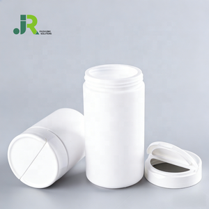 Flacone in Plastica HDPE <span class=keywords><strong>JERO</strong></span> da 500ml/750ml/1000ml a Bocca Larga Cilindrico Dritto per Integratori/Medicinali/Pillole con Tappo Flip-Top - Product Image 5