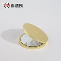 Miroir compact cosmétique à double face avec poche ronde, miroirs de sublimation personnalisés