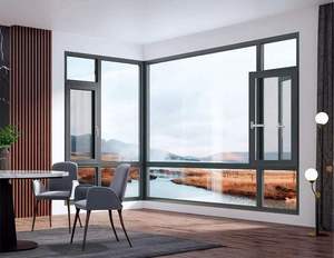 Fenêtre en <span class=keywords><strong>baie</strong></span> en aluminium sécurisée pour les enfants avec coins arrondis et conception anti-choc - Product Image 3