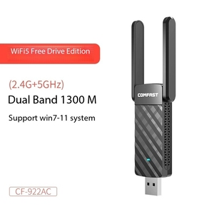 COMFAST <strong>Wireless</strong> <strong>Network</strong> Card USB3.0 Gigabit 5G Dual-band External Drive-free WiFi Receiver <strong>Network</strong> Signal for Windows 7 Stock - Product Image 2