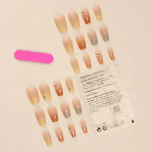 Hot Sale Wholesale Acrylic Press On Nails With Nail Glue 24pcs/Box Nail Art Beauty