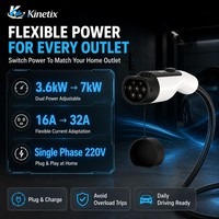 Vente directe usine – Chargeur EV portable 32A 7KW 3.5KW de niveau 2 pour voiture électrique avec prise Type 2 1 Go et application Smart Home