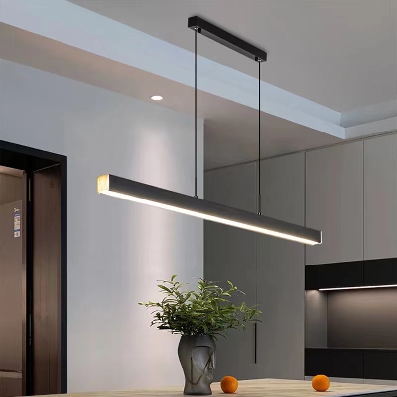 Modern Long Linear Chandelier Line Pendant Light Hanging Dinning led Pendant Lighting for Kitchen