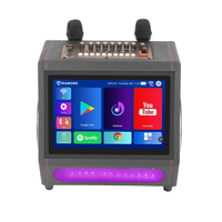 Speaker Karaoke Diamond Patent Dual Woofer 5.25'' 2-Way Bertenaga 40W Sistem Android 13.0 Isi Ulang Daya 2G+32G WiFi untuk Pesta