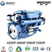 Moteur diesel marin Weichai WP12 430HP 460HP 500HP 550HP, moteur de bateau robuste pour remorqueur, navire de transport de marchandises et navire offshore