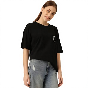 เสื้อยืดพิมพ์ลายพื้นฐานสำหรับผู้หญิง รับผลิตแบบ OEM ODM โรงงานผู้ผลิต ขายส่ง จำนวนมาก รับทำแบรนด์ส่วนตัว โลโก้สั่งทำ เสื้อผ้าสตรีทแวร์ - Product Image 4