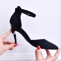 Chaussures pour femmes à talons pliables bicolores, talons aiguilles convertibles, bout pointu, flexibles, chaussures de bureau pour femmes, talon convertible en chaussure plate