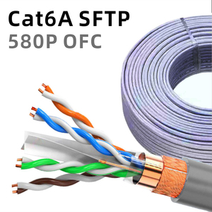 Câble Ethernet LAN intérieur torsadé LINK-YZ 580P Cat 6a SFTP OFC CU <span class=keywords><strong>PC</strong></span> 23AWG Gigabit, câble de communication POE CAT6 - Product Image 1