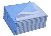 Jetable 40 "X 72" Tissu bleu Poly résistance aux fluides équipement médical barrière drapé civière feuille traitement Table couverture