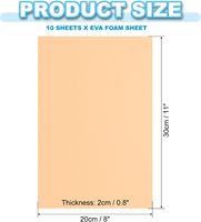 Feuilles de mousse EVA 10 pièces 12x8 pouces 2mm d'épaisseur |   Feuilles de mousse EVA faciles à découper pour l'artisanat, les costumes, les projets de bricolage, les panneaux d'affichage