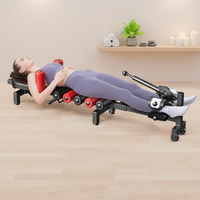Appareil de traction vertébrale domestique réglable en acier, banc d'entraînement cervical et lombaire avec extension des jambes