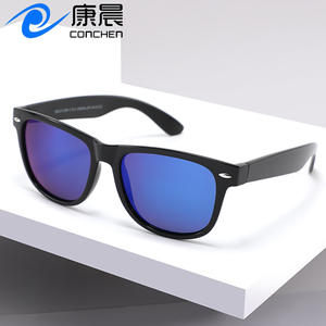 Gafas de Sol Clásicas Conchen con Marco Ovalado Negro, Lentes Tácticas con Protección UV400 Antideslumbrante para Conducir, Protección Solar para Hombre - Product Image 1