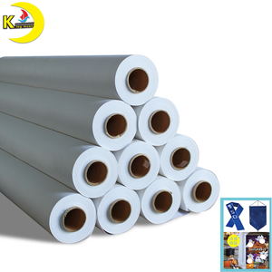Tela de satén polivinílico al por mayor 110gsm impresión por sublimación rollo de tela de talla plateada Transferencia de Calor tela de satén de poliéster de alto brillo - Product Image 1