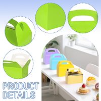 Boîtes à friandises en carton personnalisées en gros, 30 pièces, portables, colorées, pour enfants, collations, friandises, bonbons, pour fête d'anniversaire