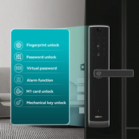 LEELEN Serrure de porte coulissante sans clé Serrure de porte intelligente tactile à télécommande pour porte d'entrée