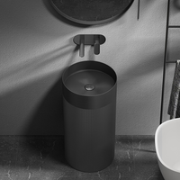 Lavabo monté au plafond lavabo bec goutte d'eau accrocher support en acier inoxydable lavabo évier salle de bain
