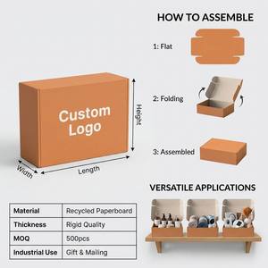 Caja de Cartón Corrugado Marrón con Logotipo Personalizado para Envío y Embalaje de Regalos, Unidades de Caja de Papel Plegable Reciclable - Product Image 2