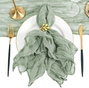 Serviettes en voile plissées <span class=keywords><strong>de</strong></span> style moderne faites à la main, jetables, rectangulaires, pour la maison ou l'avion - Product Image 1
