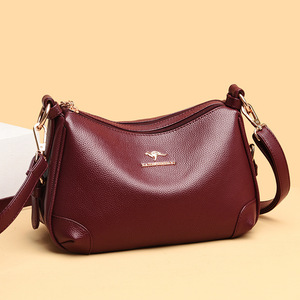 Bolso de Mensajero de Moda para Mujer, Estilo Retro, de un Solo Hombro, de Cuero PU Suave, Color Sólido, Bolso de Mano a Cuadros, Gran Capacidad - Product Image 4
