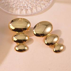 Женские винтажные позолоченные серьги-капли из нержавеющей стали, оптовая продажа, классический дизайн для юбилеев - Product Image 3