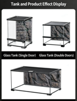 Tablero de Fondo 3D para Terrario de Reptiles, Textura de Roca Natural, Ligero, Impermeable, Decoración para Hábitat de Tortugas y Lagartos, Suministros para Reptiles