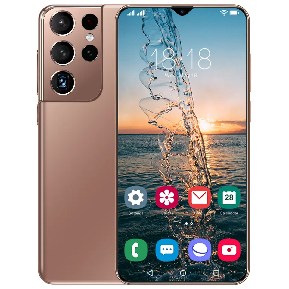 Küresel sürüm S21Ultr 5G 8GB + 256GB 6.7 inç yüz erişim parmak izi kilidini GPS Smartphone