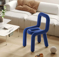Chaise en forme d'alien avec dossier, design Asie du Sud-Est, pour chambre, salle à manger, salons de thé, salons de manucure et restaurants